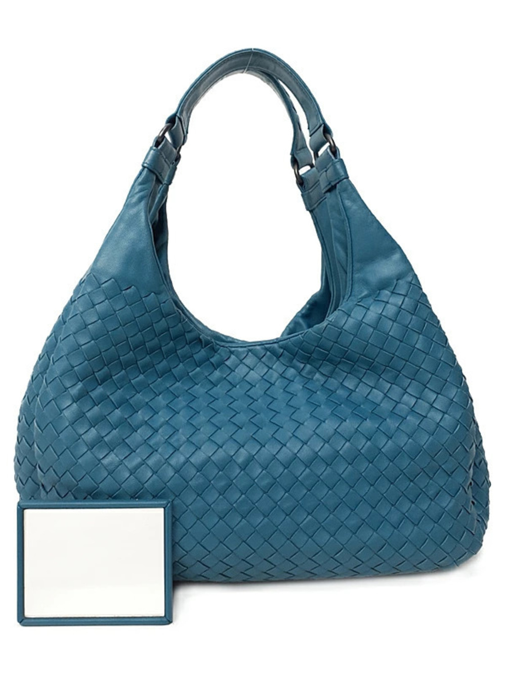 Bottega Veneta Intrecciato Campana Bag Hobo Blue